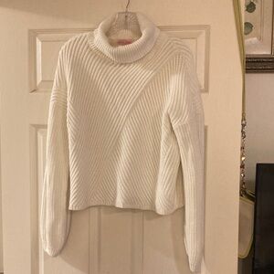 Pink Lily Cream Turtleneck Sweater
